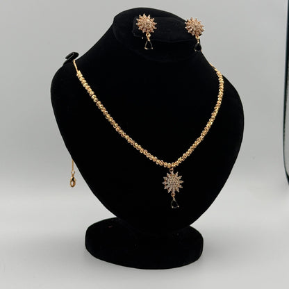 Gold-Plated Starburst Locket Set –JSB-LOCKET-002
