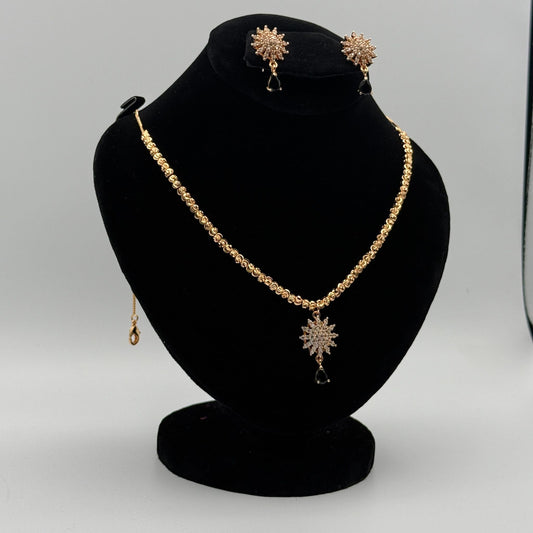 Gold-Plated Starburst Locket Set –JSB-LOCKET-002
